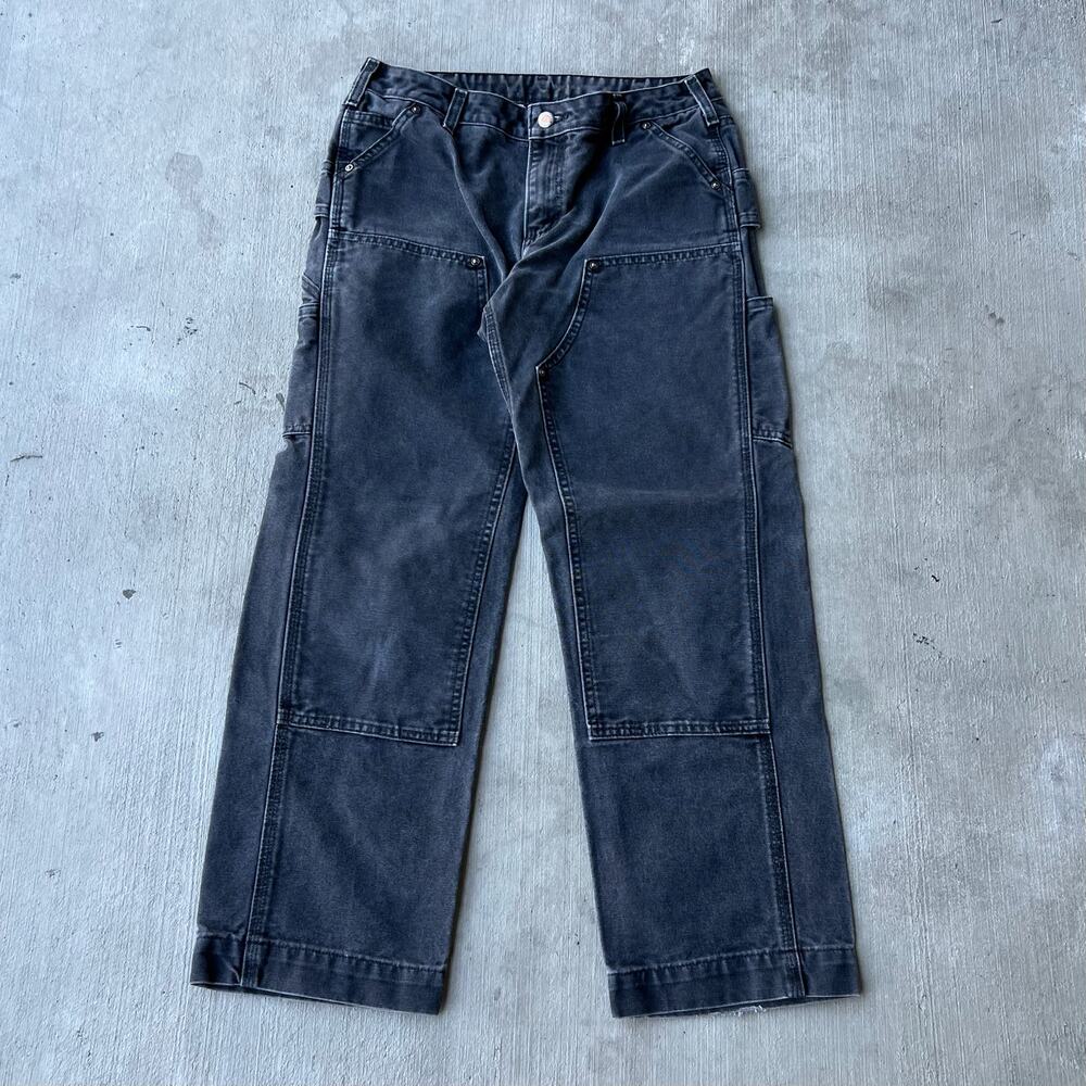 Carhartt WOMENS black double knee work wear carpenter pants - Picture 1 of 10